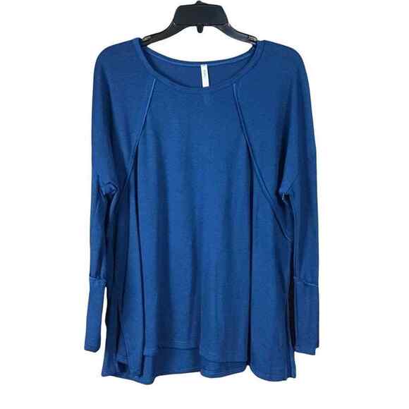 Forgotten Grace Womens XS Blue Thermal Long Sleeve Tee Soft Stretch Casual NWOT - Picture 7 of 16